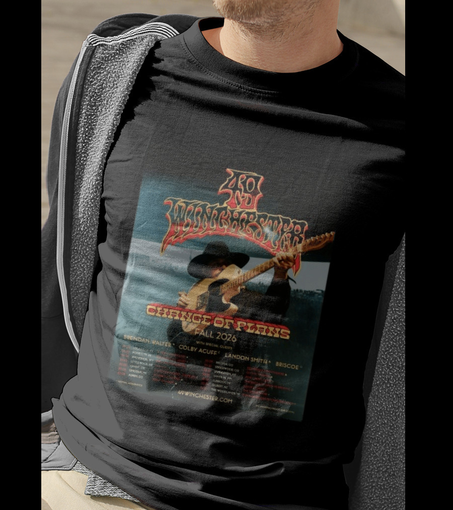 49 Winchester Change Of Plans Tour Fall 2026 Brendan Walter Colby Acuff Landon Smith Briscoe T-Shirt