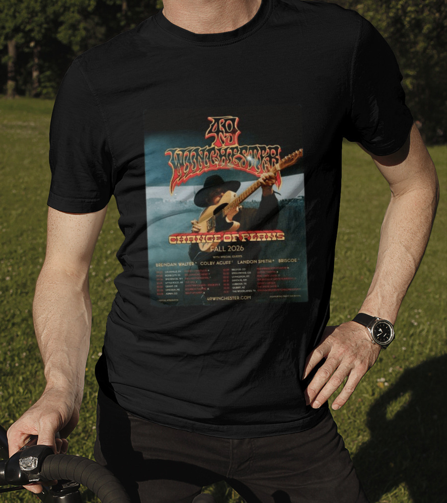 49 Winchester Change Of Plans Tour Fall 2026 Brendan Walter Colby Acuff Landon Smith Briscoe T-Shirt
