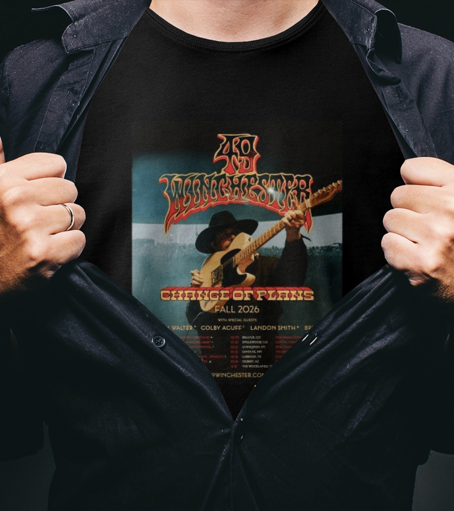 49 Winchester Change Of Plans Tour Fall 2026 Brendan Walter Colby Acuff Landon Smith Briscoe T-Shirt
