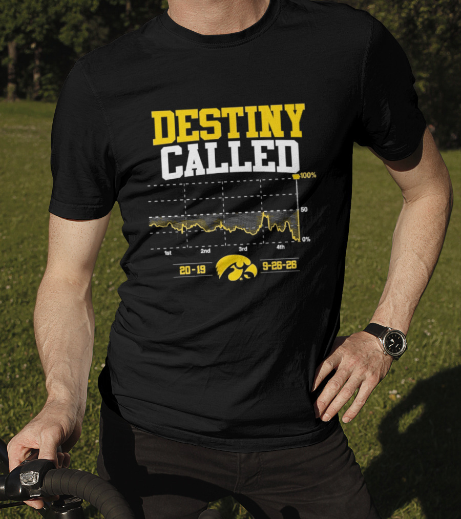 Iowa Hawkeyes Destiny Called 9 26 26 Football 2026 T-Shirt