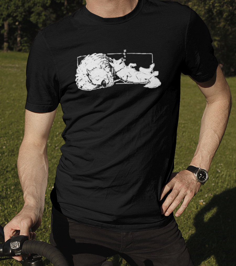 BaldurS Gate 3 Best Friends Owlbear And Dog Sleeping T-Shirt