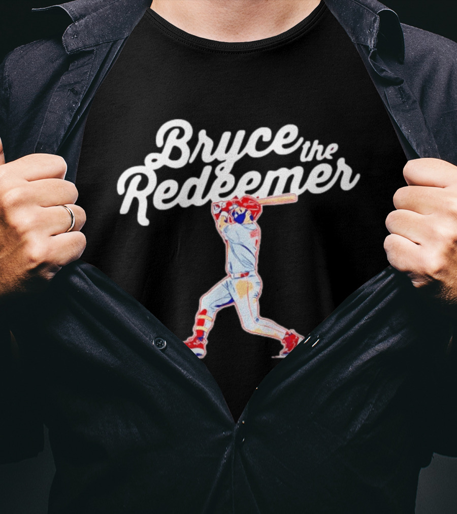 Bryce Harper The Redeemer Philadelphia Phillies Baseball T-Shirt