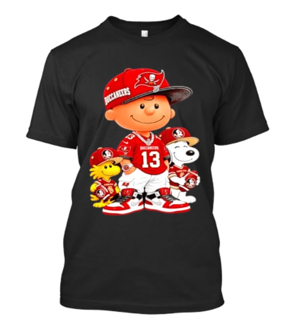 Charlie Brown 13 Snoopy Woodstock Buccaneers Florida State T-Shirt