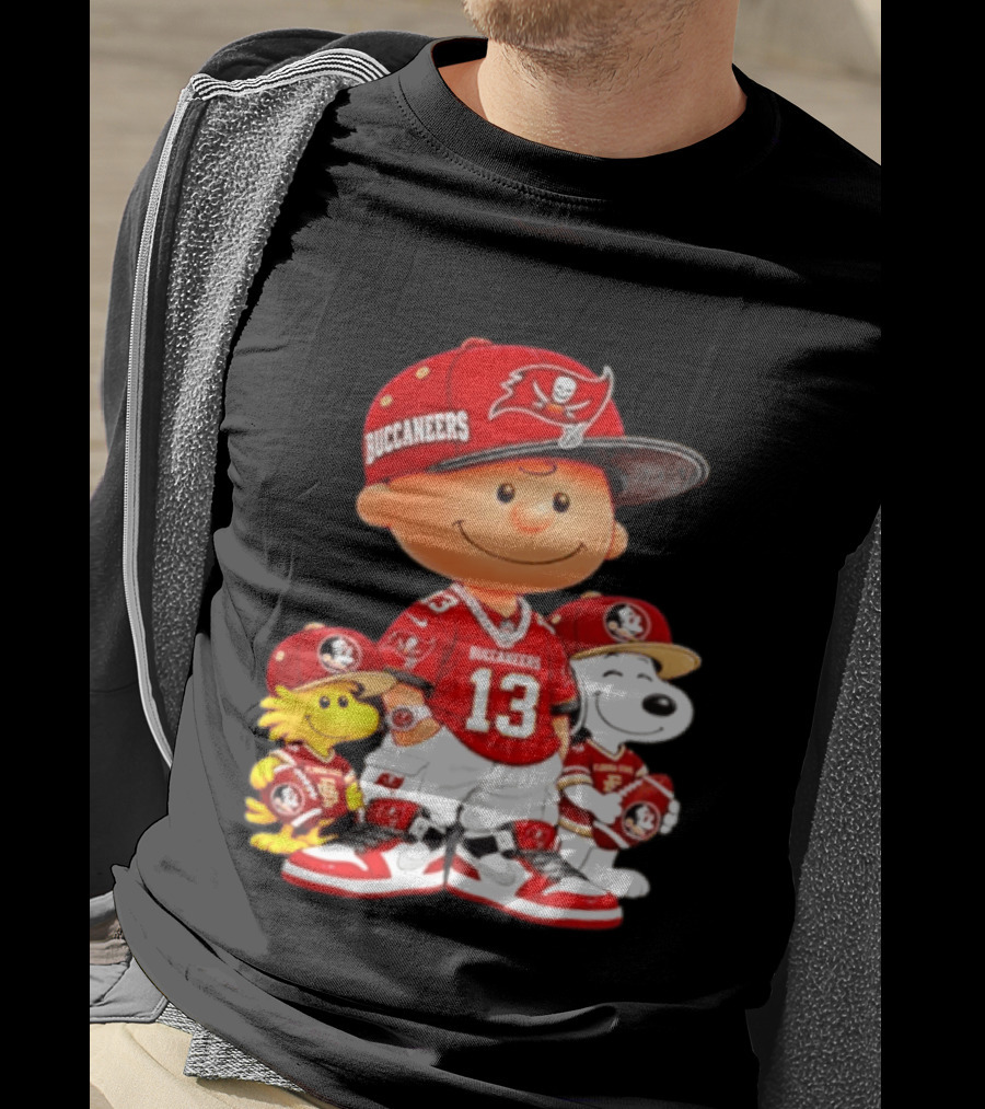Charlie Brown 13 Snoopy Woodstock Buccaneers Florida State T-Shirt