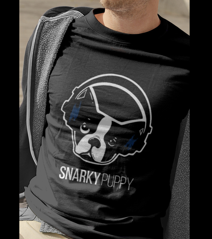 Snarky Puppy Dog With Headphones Music T-Shirt