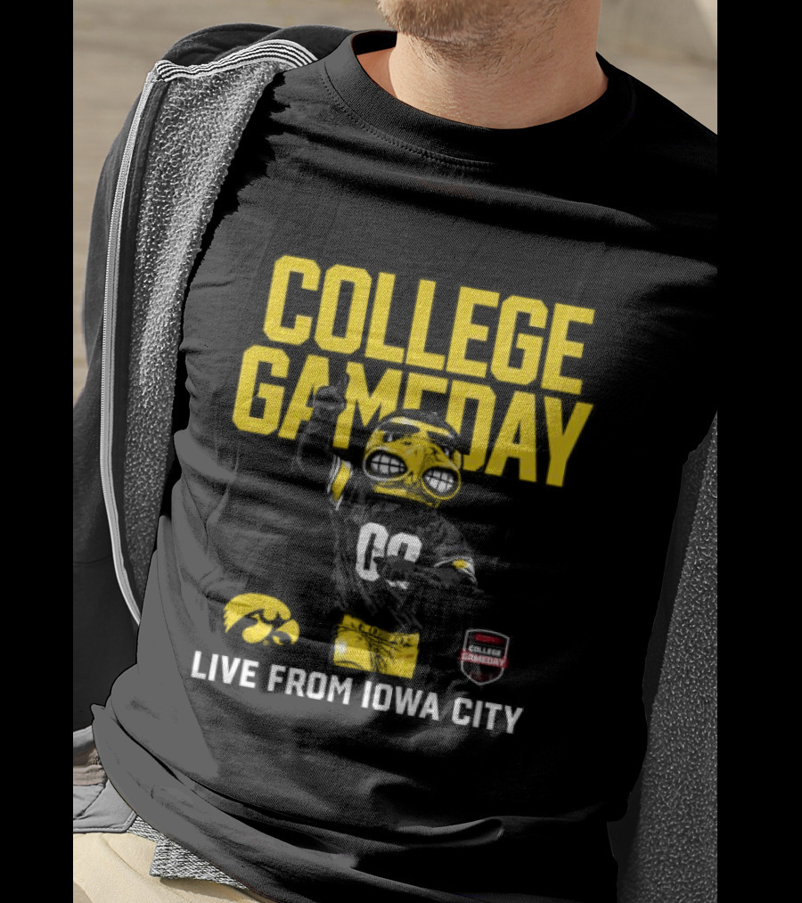 College Gameday Iowa City Iowa Hawkeyes Live Event Crewneck ESPN T-Shirt