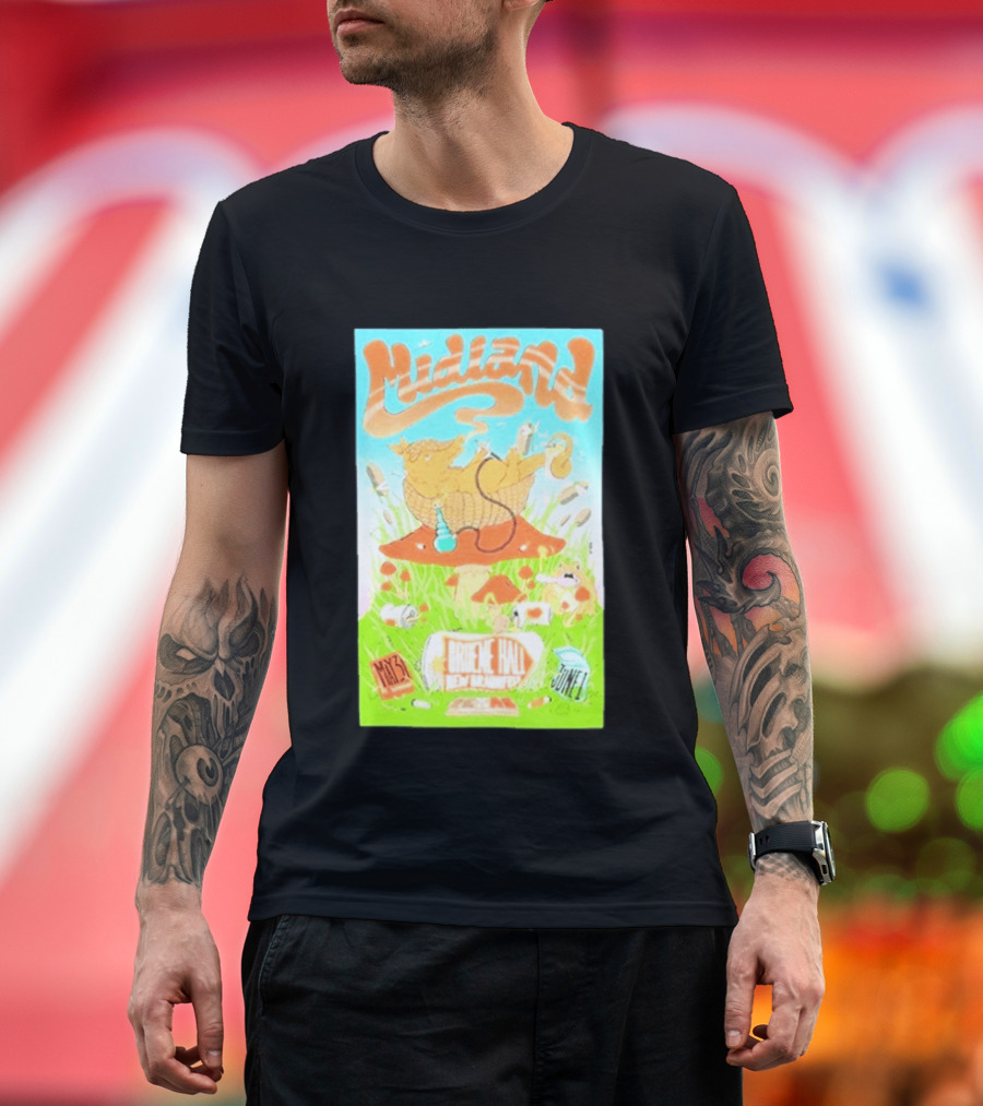 Midland Gruene Hall New Braunfels May 31 June 1 Armadillo On Mushroom T-Shirt
