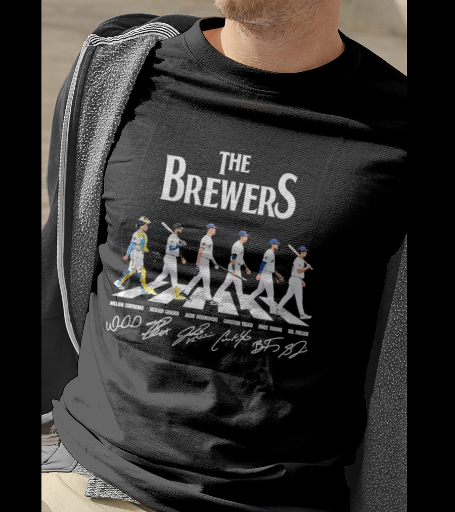 The Brewers William Contreras Jackson Chourio Jacob Misiorowski Christian Yelich Brice Turang Sal Frelick Abbey Road T-Shirt