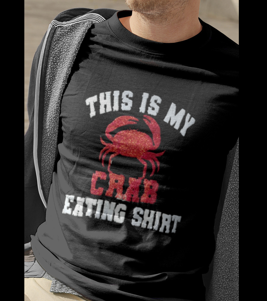 This Is My Crab Eating Red Glitter Crab T-Shirt
