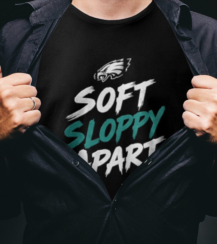 Philadelphia Eagles Soft Sloppy Apart Brush Stroke Eagle T-Shirt