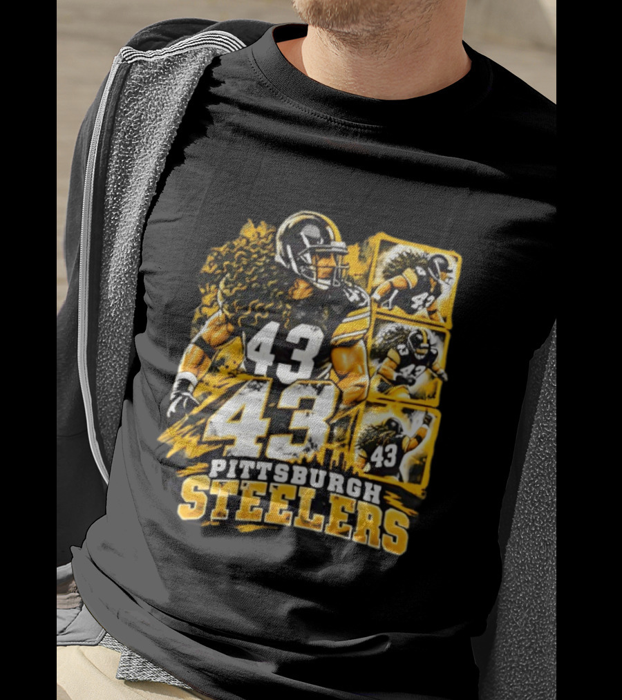 Pittsburgh Steelers 43 Football Player Tribute Sports Team Fan Gear T-Shirt