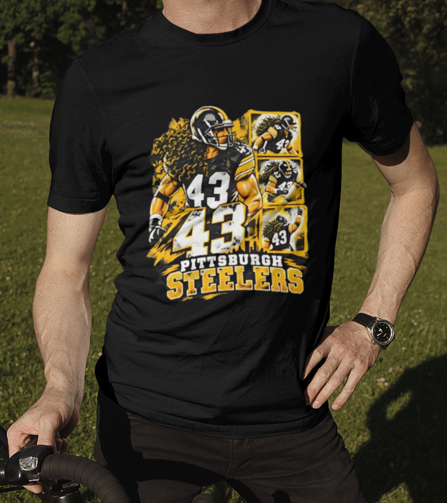 Pittsburgh Steelers 43 Football Player Tribute Sports Team Fan Gear T-Shirt