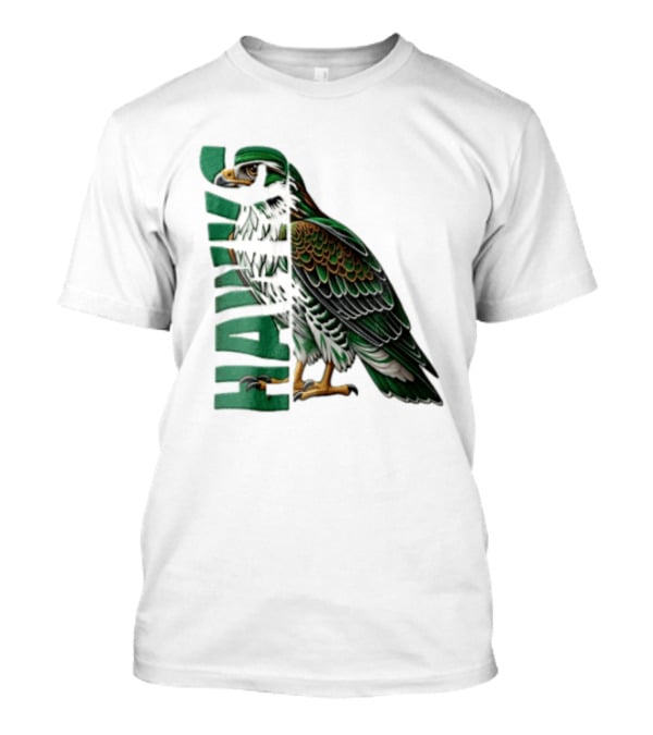 Atlanta Hawks Green Brown Hawk Bird Profile View T-Shirt