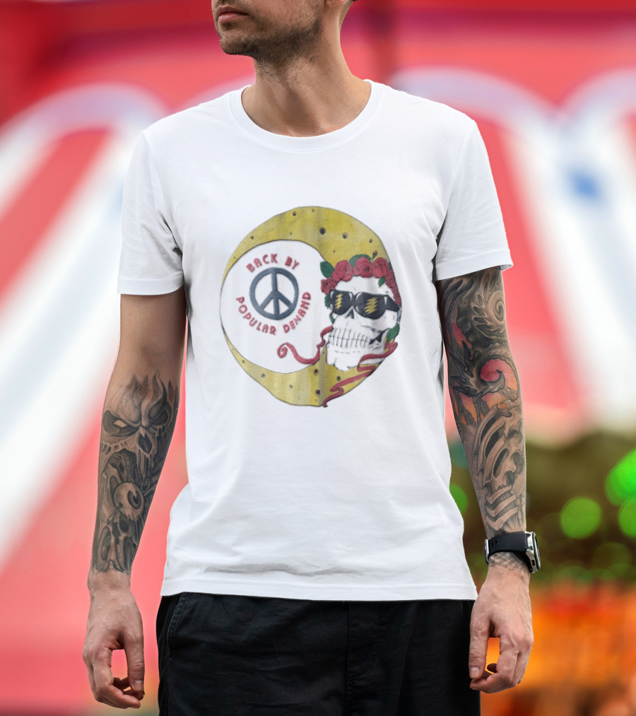 Back By Popular Demand Skull Sunglasses Lightning Peace Roses T-Shirt
