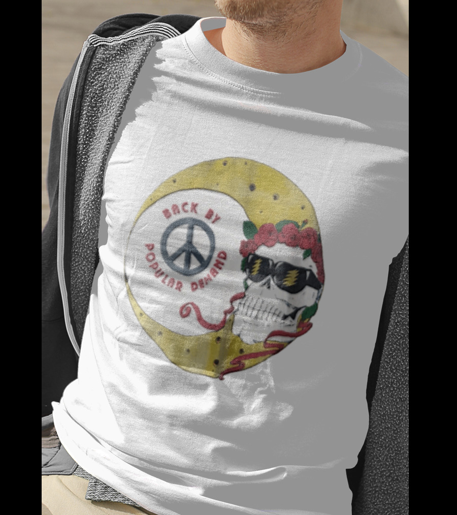 Back By Popular Demand Skull Sunglasses Lightning Peace Roses T-Shirt