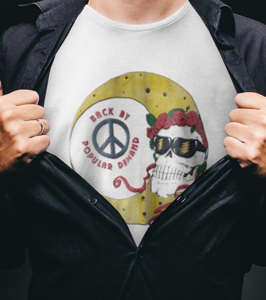 Back By Popular Demand Skull Sunglasses Lightning Peace Roses T-Shirt