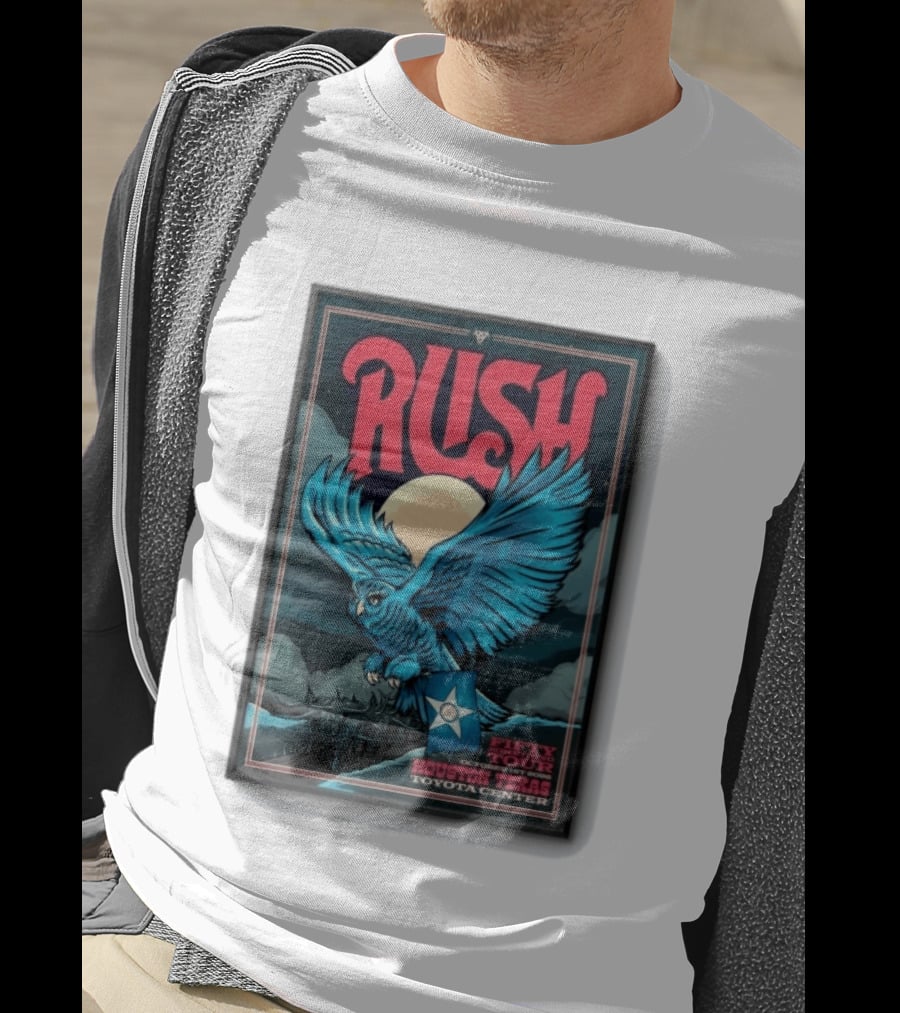 RUSH Houston Texas 10 1 2026 Owl Moon Toyota Center Fifty Tour T-Shirt