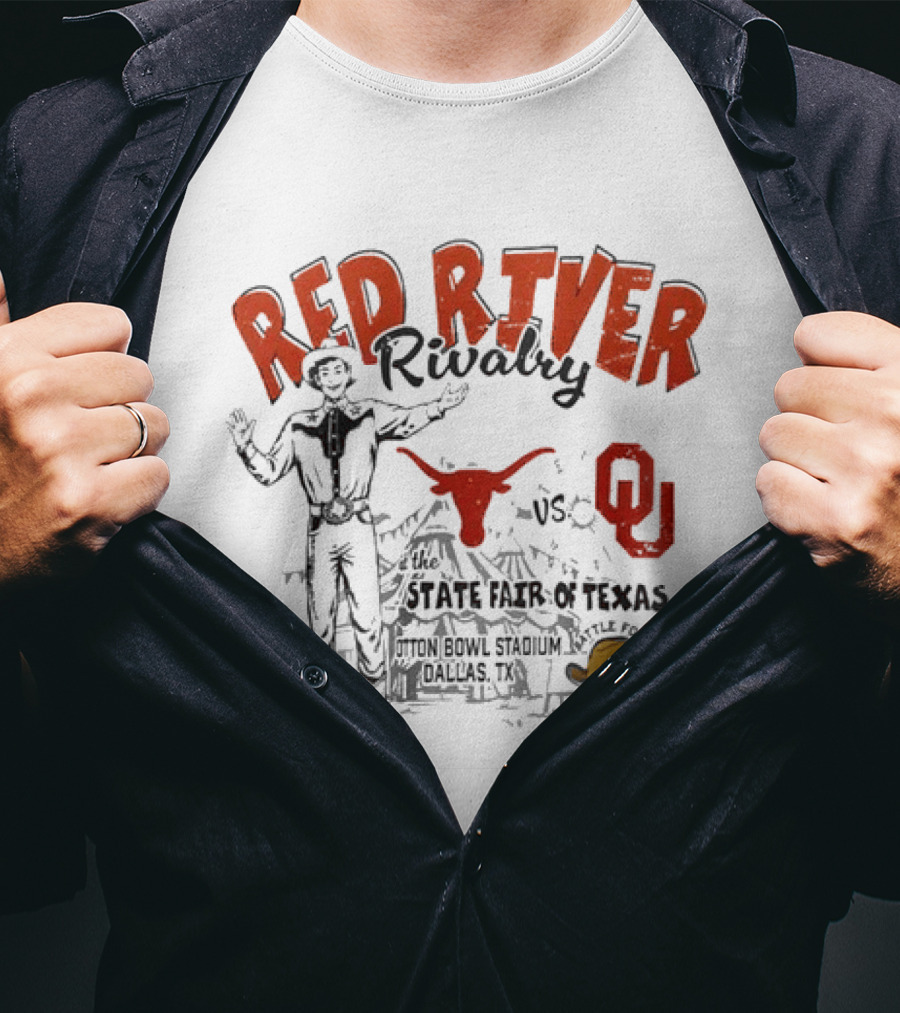 Red River Rivalry 2026 Texas Longhorns OU State Fair Texas Football Showdown T-Shirt