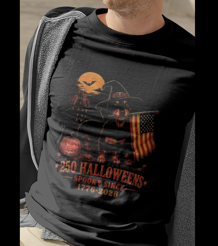 250 Halloweens Spooky Since 1776 2026 Dachshund Dog Lover T-Shirt