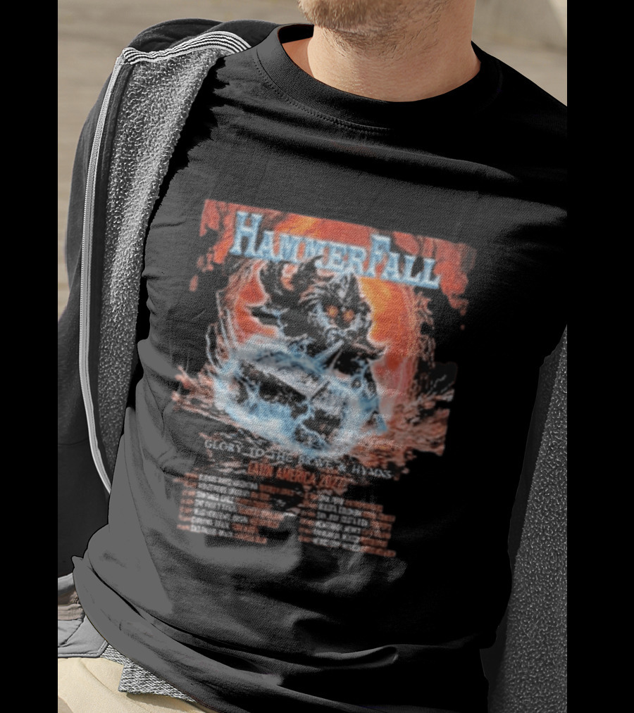 Hammerfall Latin America 2027 Tour Dates Glory To The Brave And Hymns T-Shirt