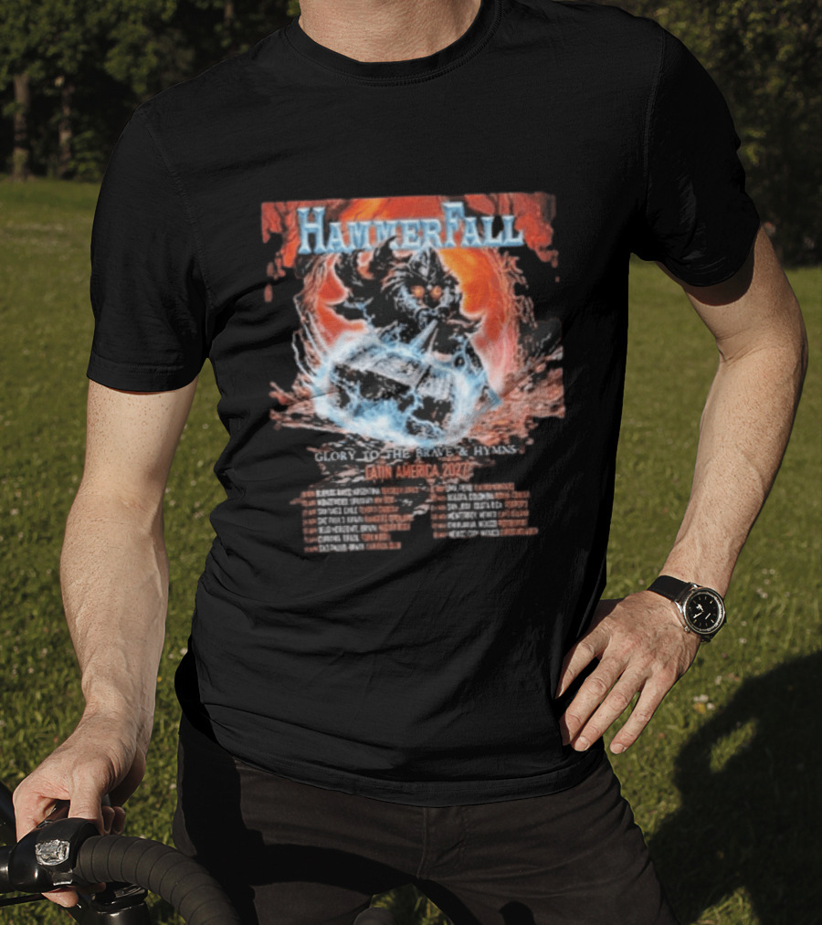 Hammerfall Latin America 2027 Tour Dates Glory To The Brave And Hymns T-Shirt