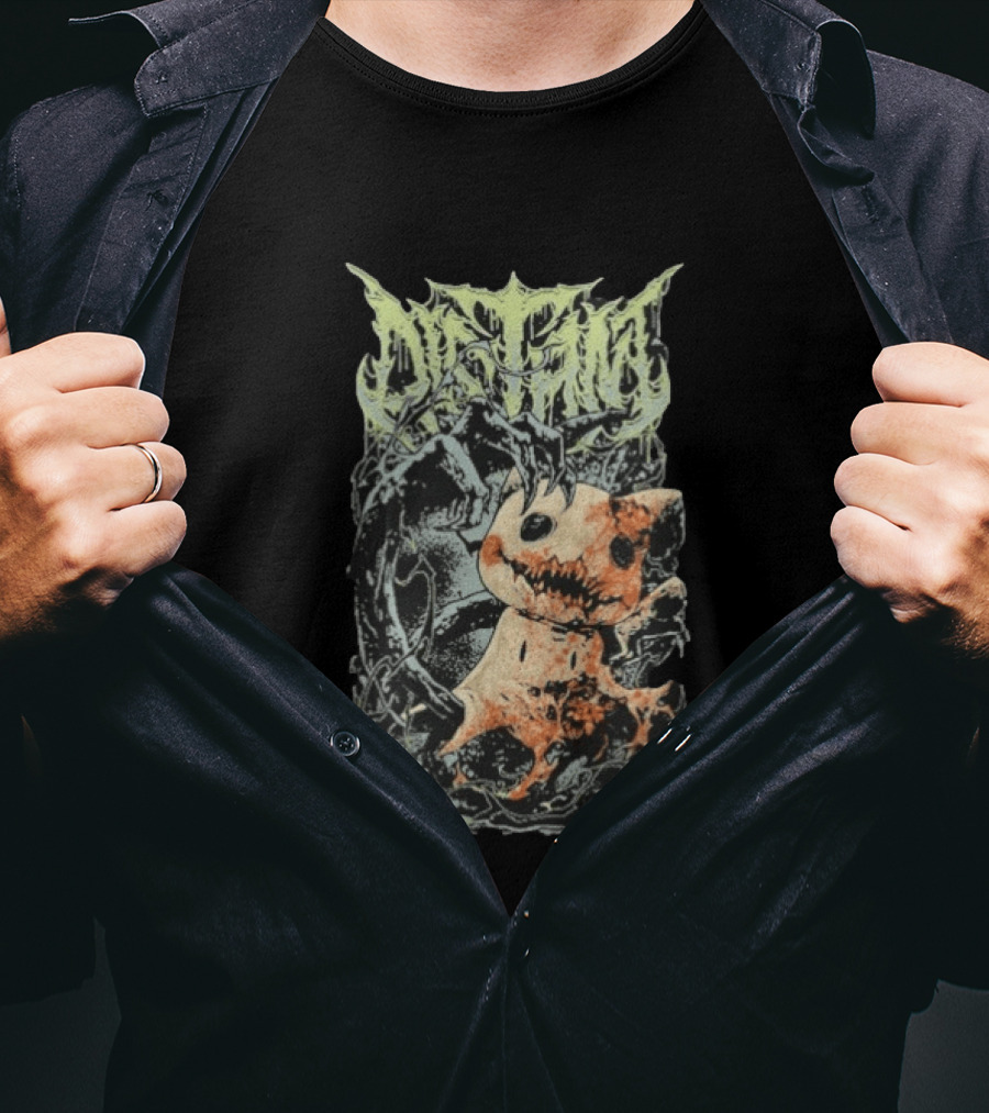 Distant Mimic Creepy Creature In Thorny Vines T-Shirt