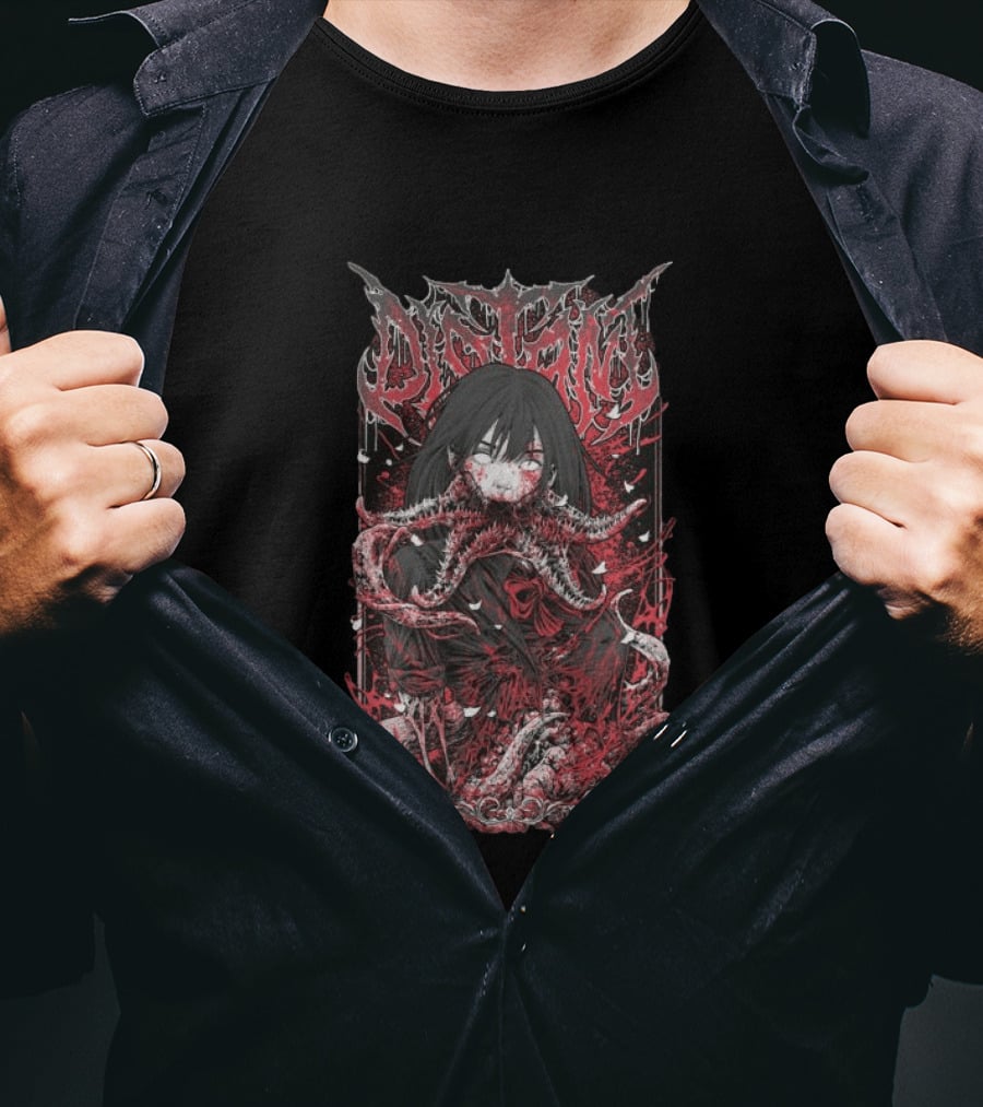 Distant Store Longsleeve Schoolgirl Horror Tentacles T-Shirt