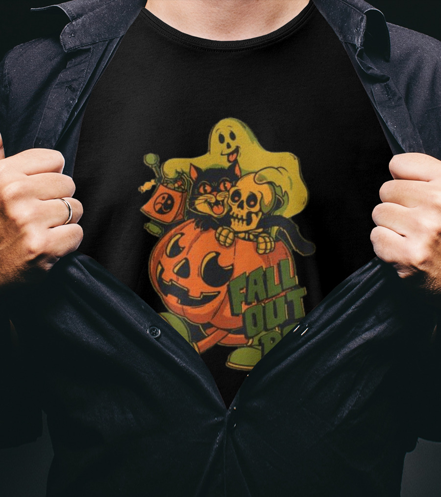 Fall Out Boy Halloween Cat Ghost Pumpkin Skull T-Shirt