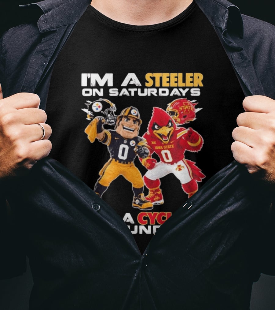 I'm A Steeler On Saturdays And A Cyclone On Sundays T-Shirt