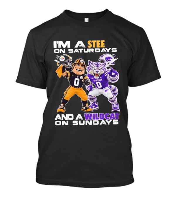 I'm A Steeler On Saturdays And A Wildcat On Sundays K State Football Fan Gear T-Shirt