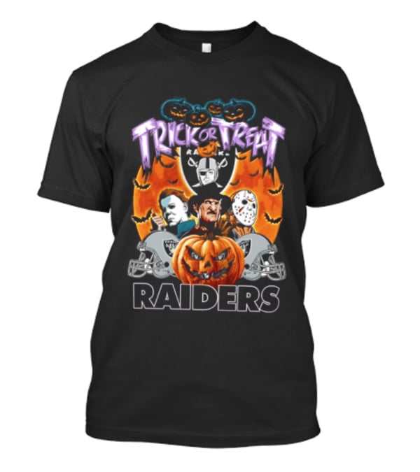 Las Vegas Raiders Trick Or Treat Halloween Pumpkin Ghosts T-Shirt
