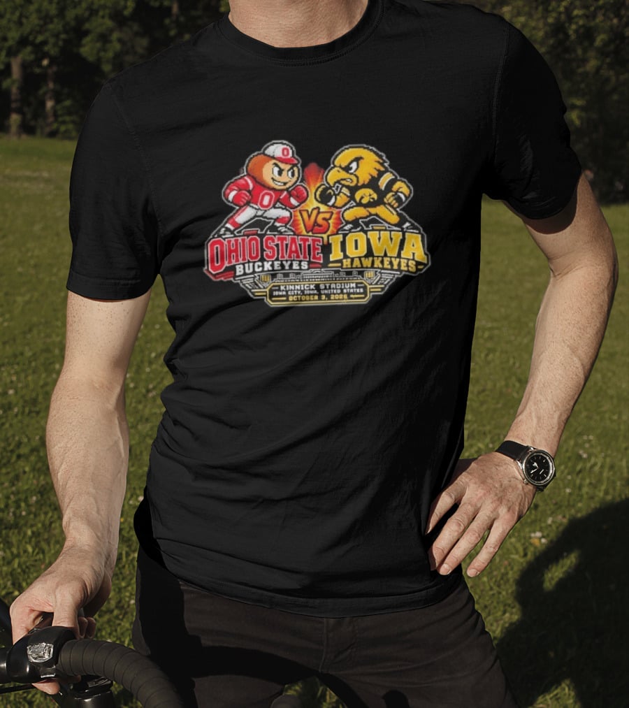 Ohio State Buckeyes Vs Iowa Hawkeyes NCAA College Football Kinnick Stadium Iowa City October 3 2026 T-Shirt