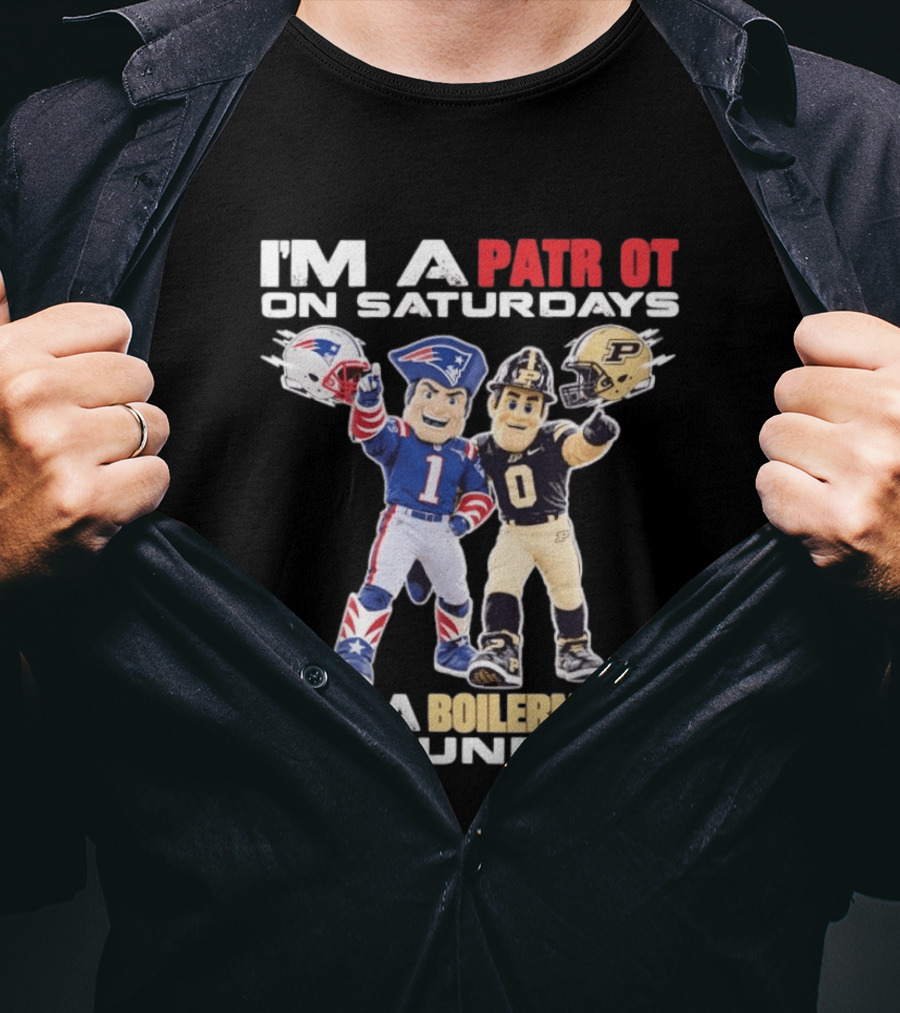 I'm A Patriot On Saturdays And A Boilermaker On Sundays Football Mascots T-Shirt