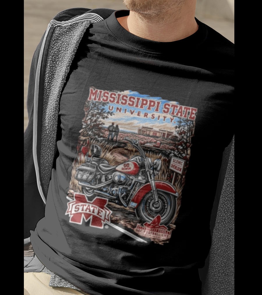 Mississippi State University Bulldogs Scenic Overlook Go Dawgs SEC Football Life T-Shirt