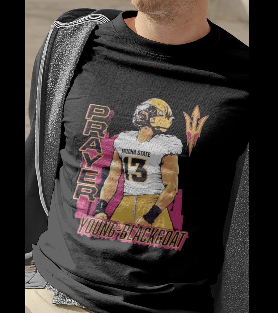Prayer Young Blackgoat 13 Arizona State Sun Devils Football T-Shirt