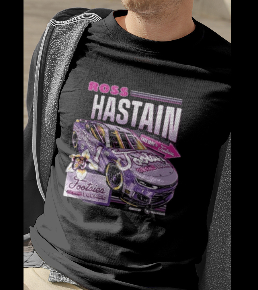 Ross Chastain Tootsies Orchid Lounge Trackhouse Racing Car #1 Racing Team T-Shirt