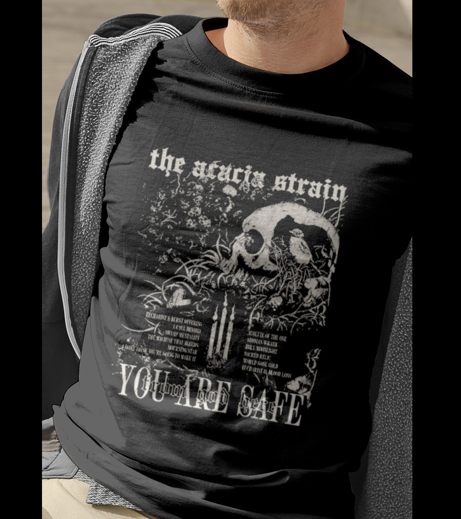 The Acacia Strain Skull Nature Tracklist You Are Safe From God Here T-Shirt