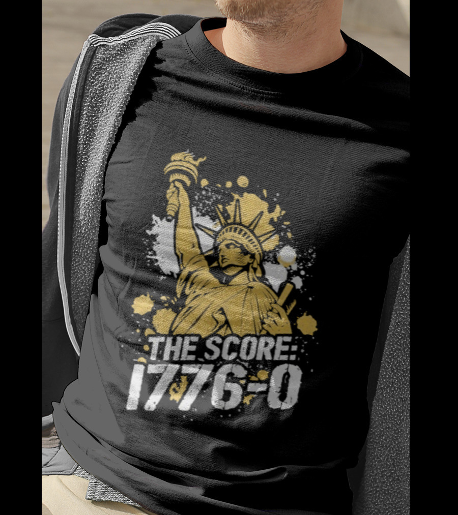 The Fat Electrician Statue Of Liberty 1776 0 Score T-Shirt