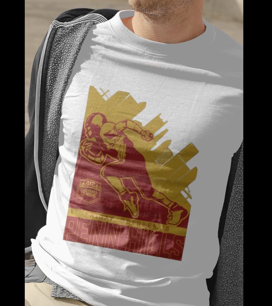 412 Football Classic Penn Hills Friday October 16 Football Player Image T-Shirt