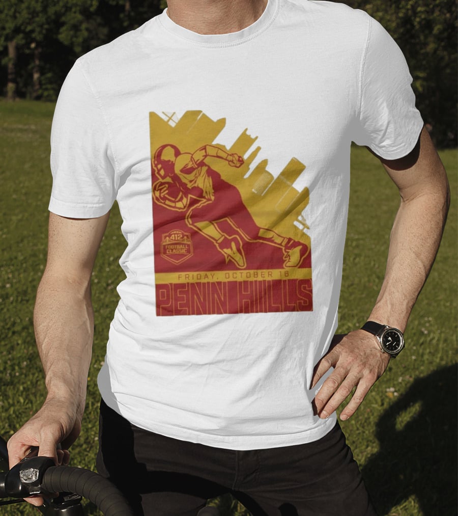 412 Football Classic Penn Hills Friday October 16 Football Player Image T-Shirt