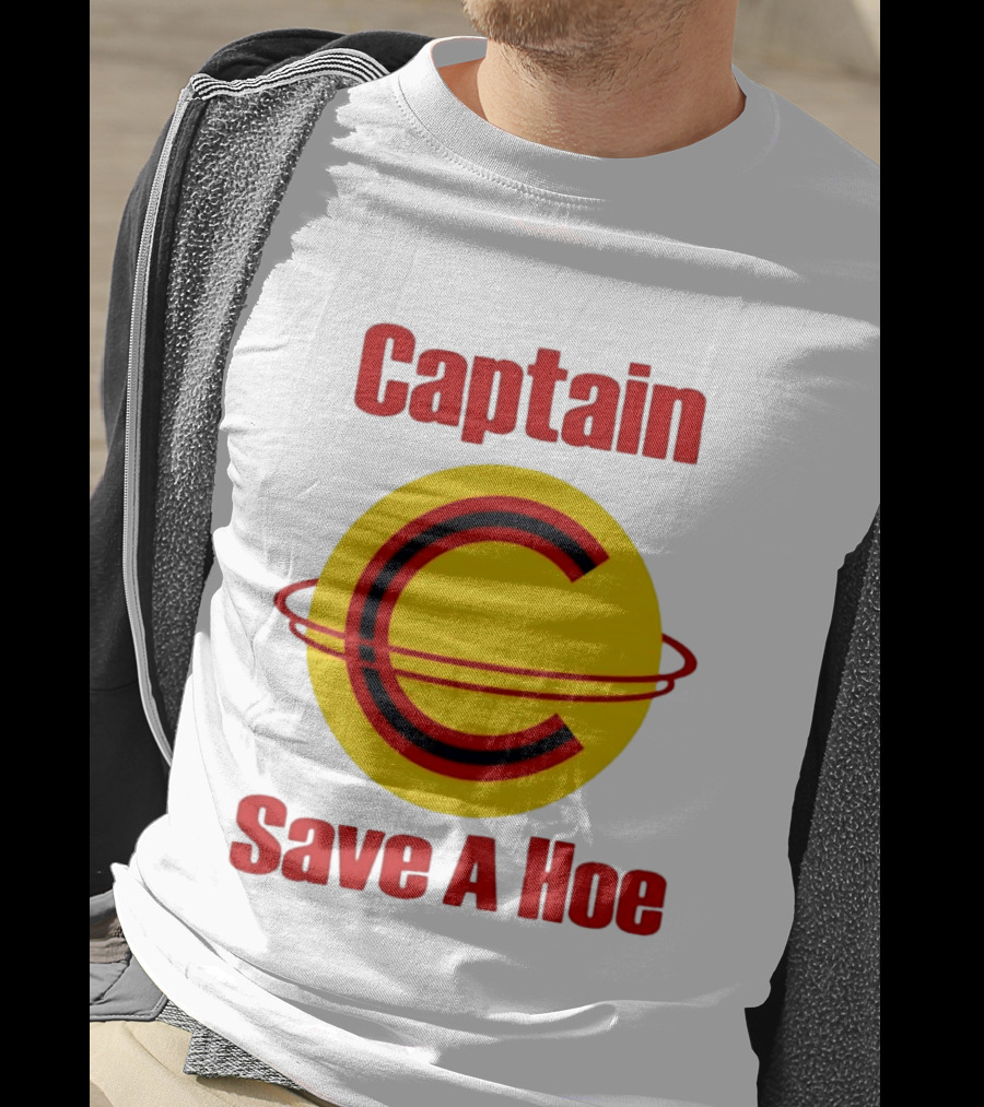 Captain Save A Hoe Humor Yellow C T-Shirt