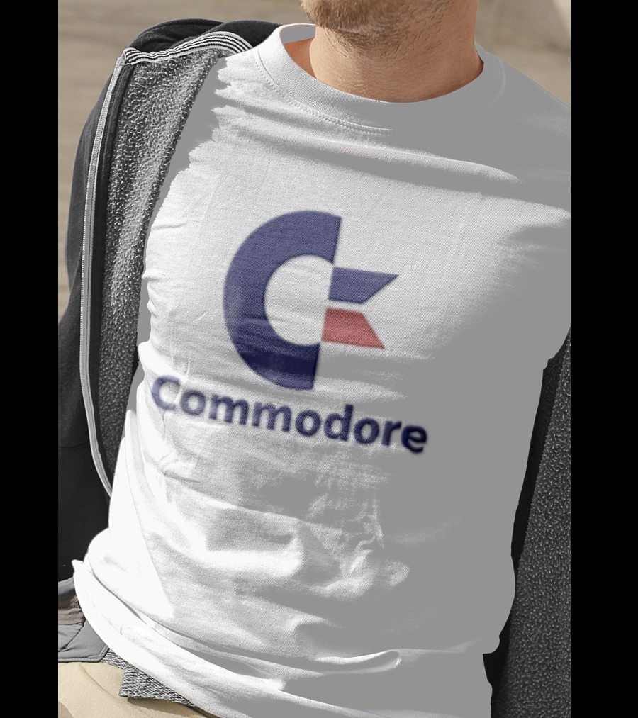 Commodore Blue Red Letter C Vintage Computer T-Shirt