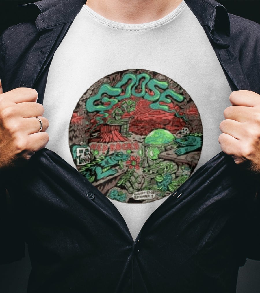 Goose Red Rocks 2026 Killer Acid Event Extraterrestrial Adventure T-Shirt