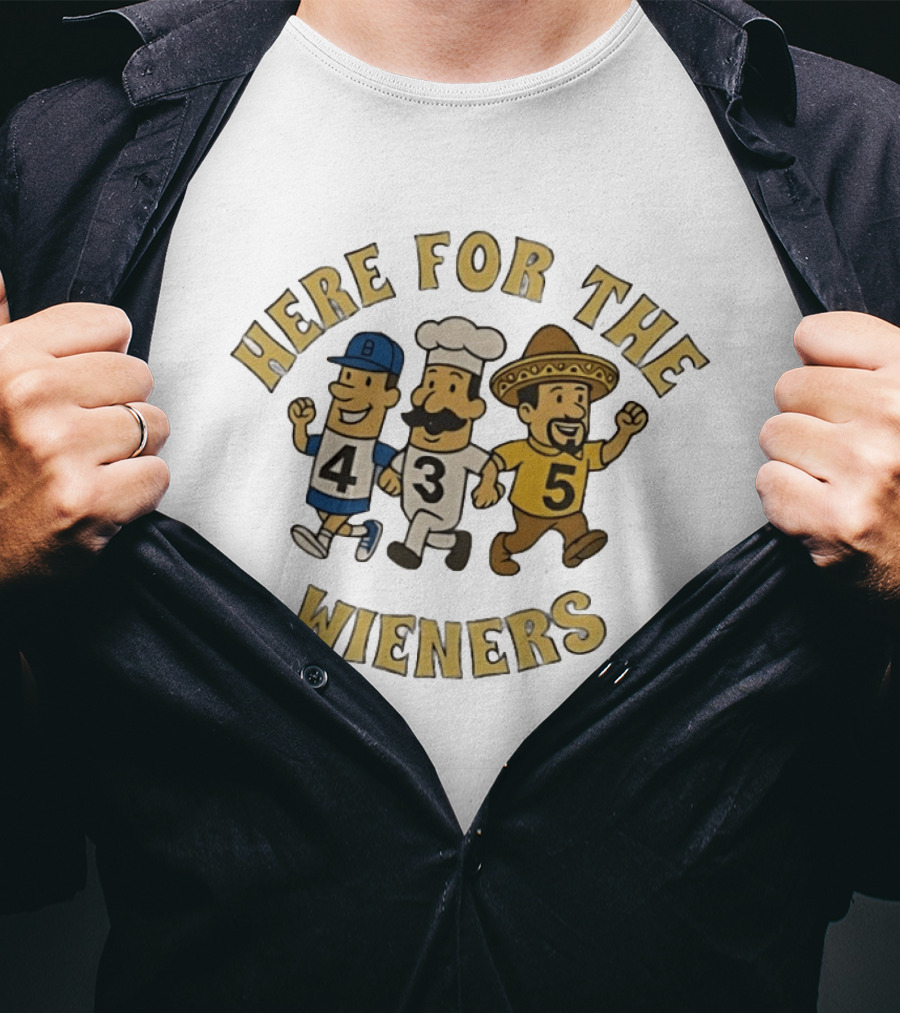 Milwaukee Brewers Here For The Wieners Racing Mascots 4 3 5 T-Shirt