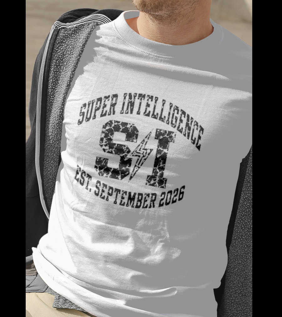Super Intelligence SI Est September 2026 Lightning Bolt T-Shirt
