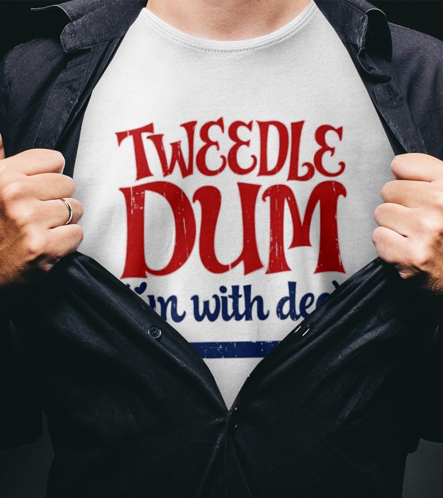 Tweedle Dum I'm With Dee Matching Couple T-Shirt