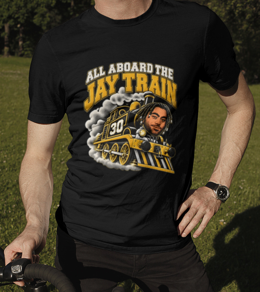 All Aboard The Jay Train 30 Steam Engine Train T-Shirt
