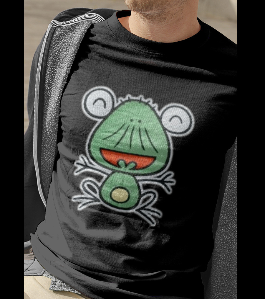 Brooklyn Museum Store Beshi Caps Cartoon Green Frog T-Shirt