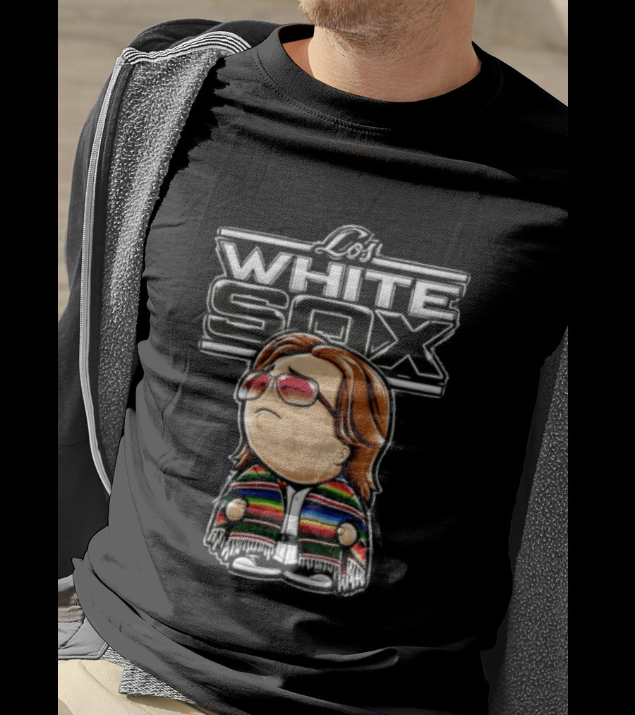 Los White Sox Character With Sunglasses And Colorful Poncho T-Shirt