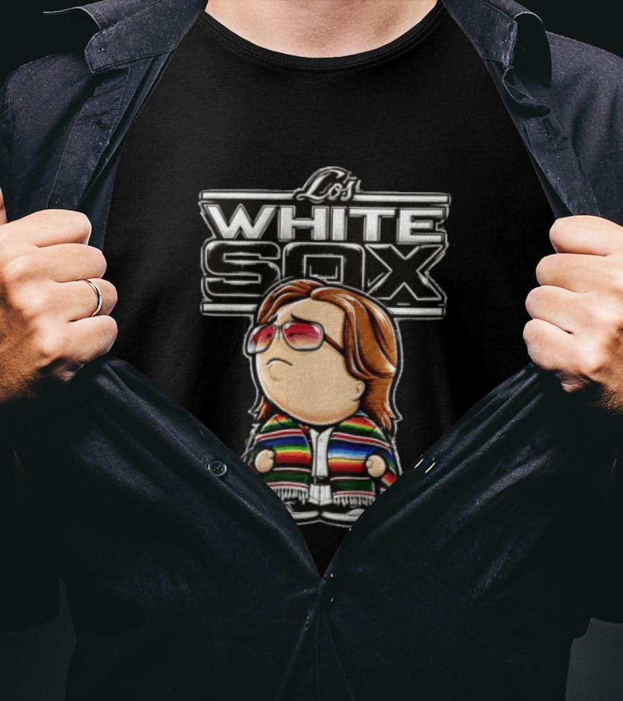 Los White Sox Character With Sunglasses And Colorful Poncho T-Shirt
